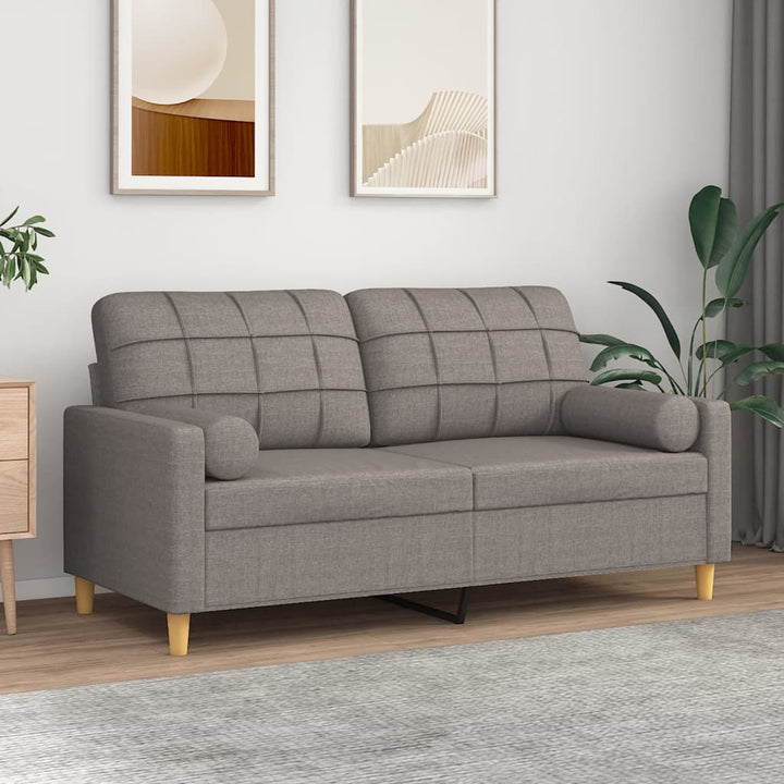 2-Sitzer-Sofa Mit Zierkissen 120 Cm Stoff