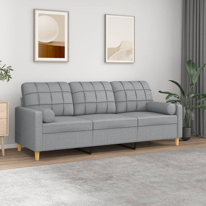 2-Sitzer-Sofa Mit Zierkissen 120 Cm Stoff