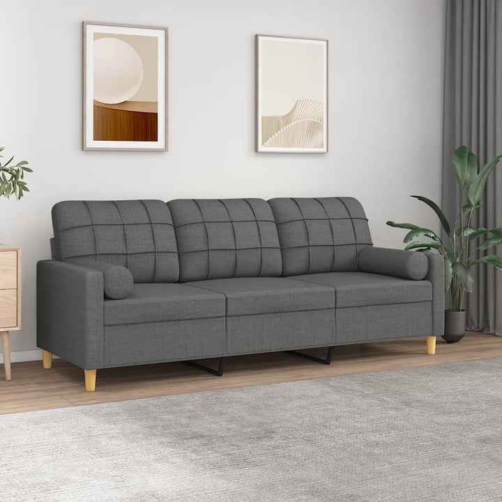 2-Sitzer-Sofa Mit Zierkissen 120 Cm Stoff