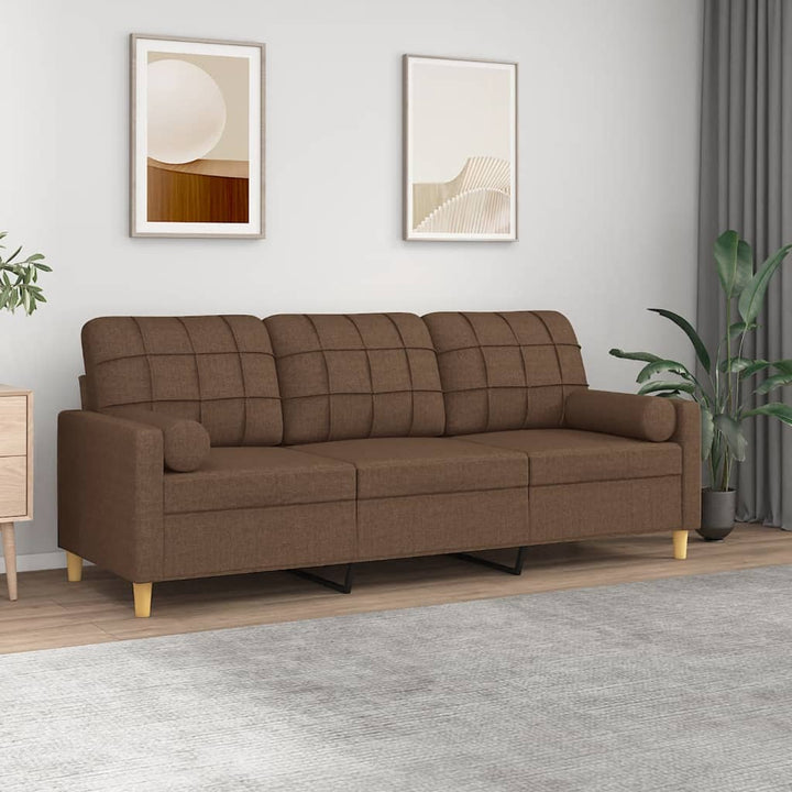 2-Sitzer-Sofa Mit Zierkissen 120 Cm Stoff