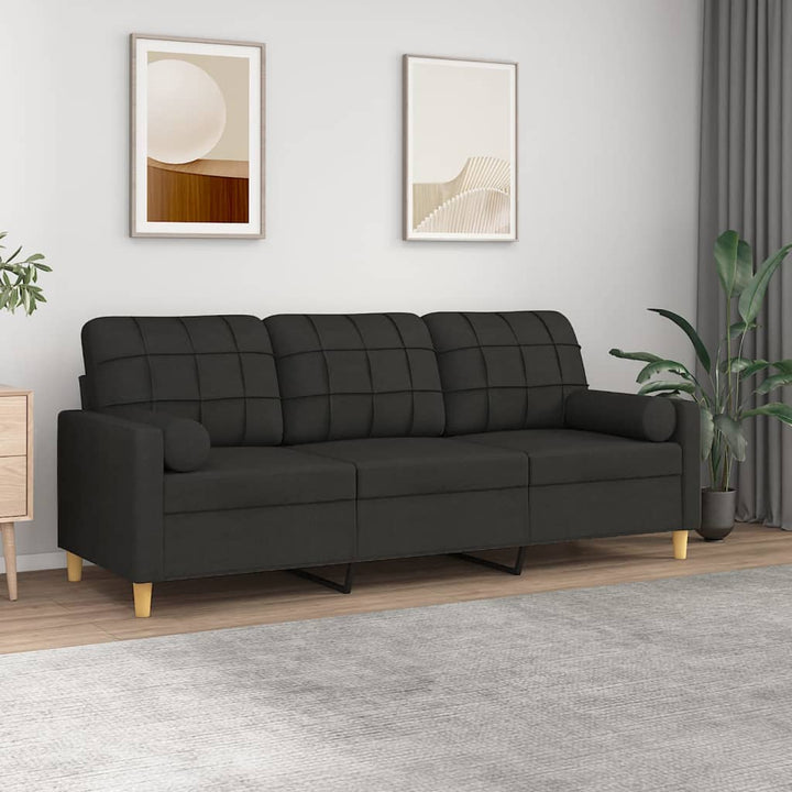 2-Sitzer-Sofa Mit Zierkissen 120 Cm Stoff