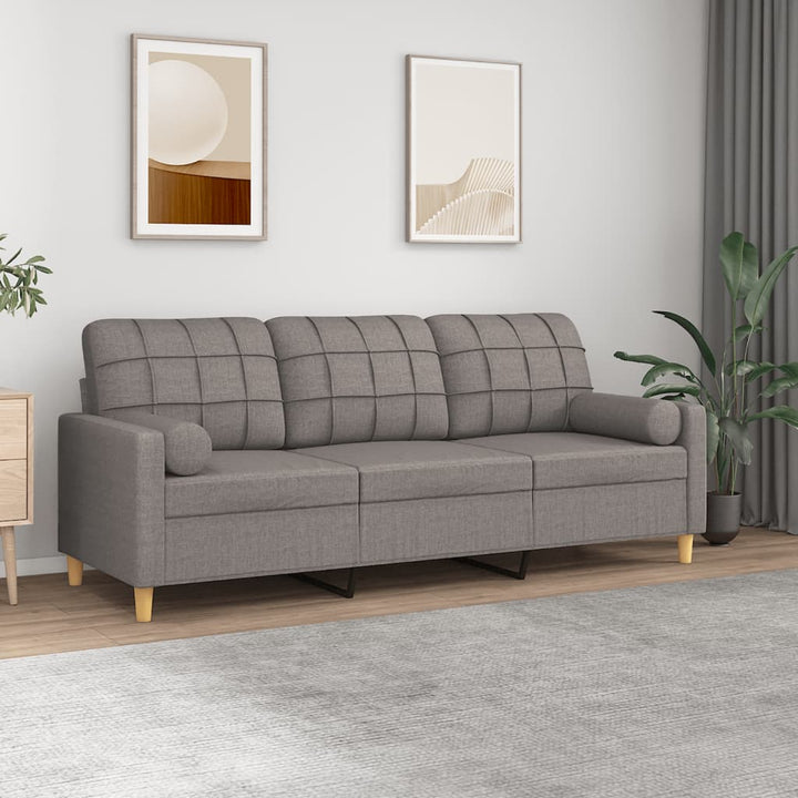 2-Sitzer-Sofa Mit Zierkissen 120 Cm Stoff