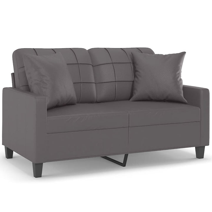 2-Sitzer-Sofa Mit Zierkissen 120 Cm Kunstleder