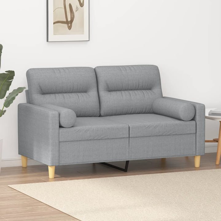 2-Sitzer-Sofa Mit Zierkissen 120 Cm Stoff