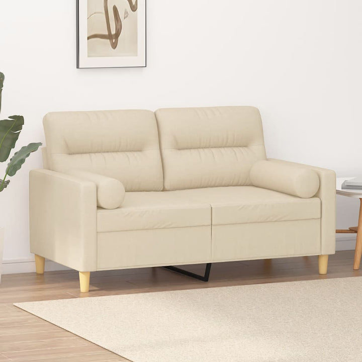 2-Sitzer-Sofa Mit Zierkissen 120 Cm Stoff