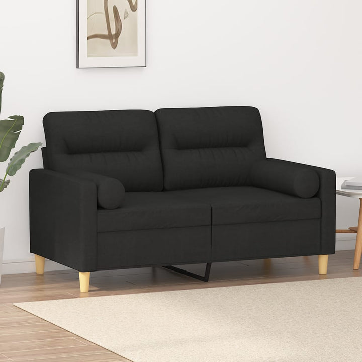 2-Sitzer-Sofa Mit Zierkissen 120 Cm Stoff