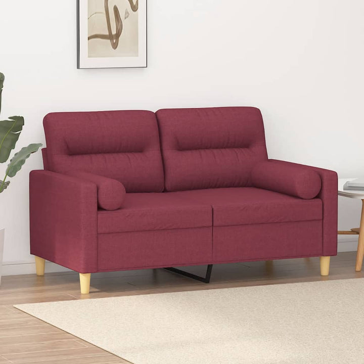 2-Sitzer-Sofa Mit Zierkissen 120 Cm Stoff