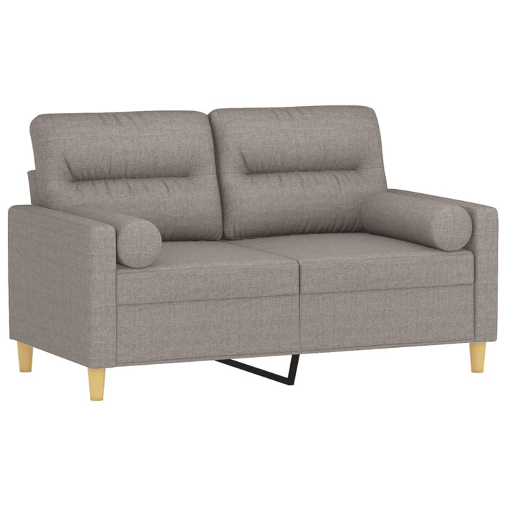 2-Sitzer-Sofa Mit Zierkissen 120 Cm Stoff