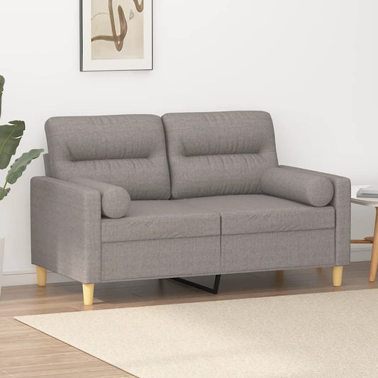 2-Sitzer-Sofa Mit Zierkissen 120 Cm Stoff