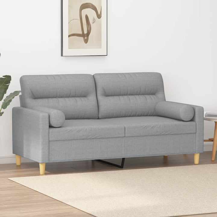 2-Sitzer-Sofa Mit Zierkissen 120 Cm Stoff