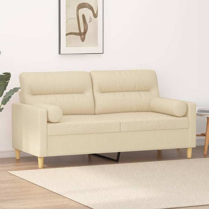 2-Sitzer-Sofa Mit Zierkissen 120 Cm Stoff