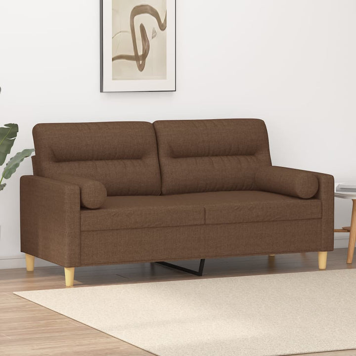 2-Sitzer-Sofa Mit Zierkissen 120 Cm Stoff