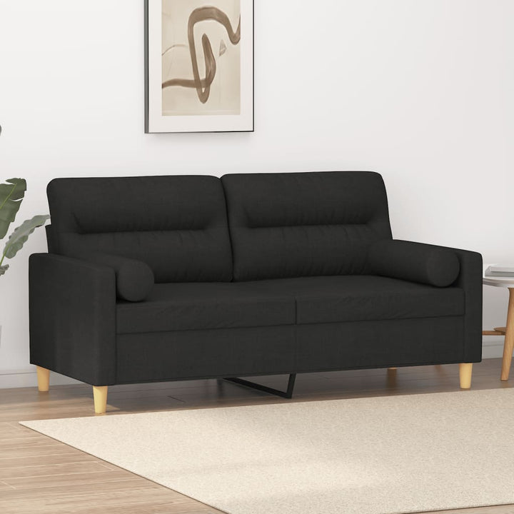 2-Sitzer-Sofa Mit Zierkissen 120 Cm Stoff