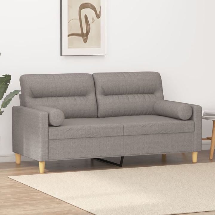 2-Sitzer-Sofa Mit Zierkissen 120 Cm Stoff