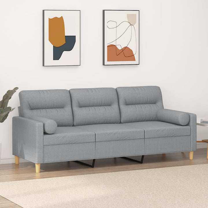 2-Sitzer-Sofa Mit Zierkissen 120 Cm Stoff