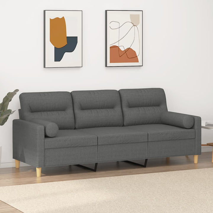 2-Sitzer-Sofa Mit Zierkissen 120 Cm Stoff