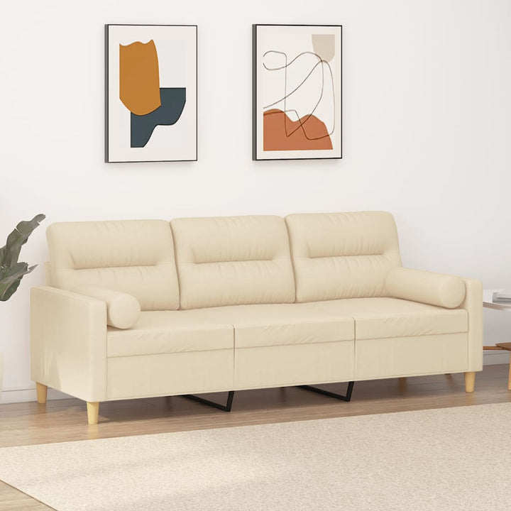 2-Sitzer-Sofa Mit Zierkissen 120 Cm Stoff