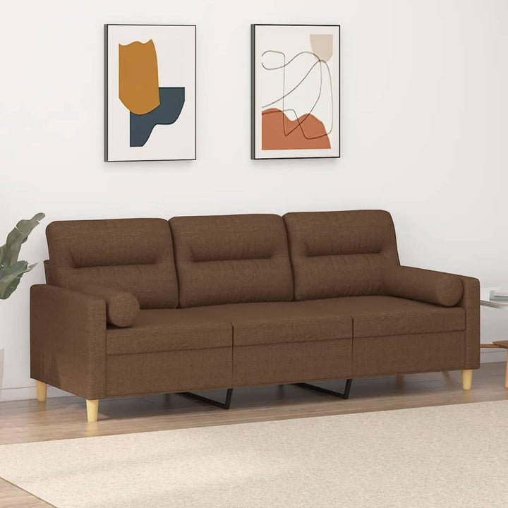 2-Sitzer-Sofa Mit Zierkissen 120 Cm Stoff