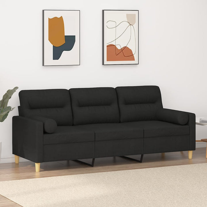 2-Sitzer-Sofa Mit Zierkissen 120 Cm Stoff