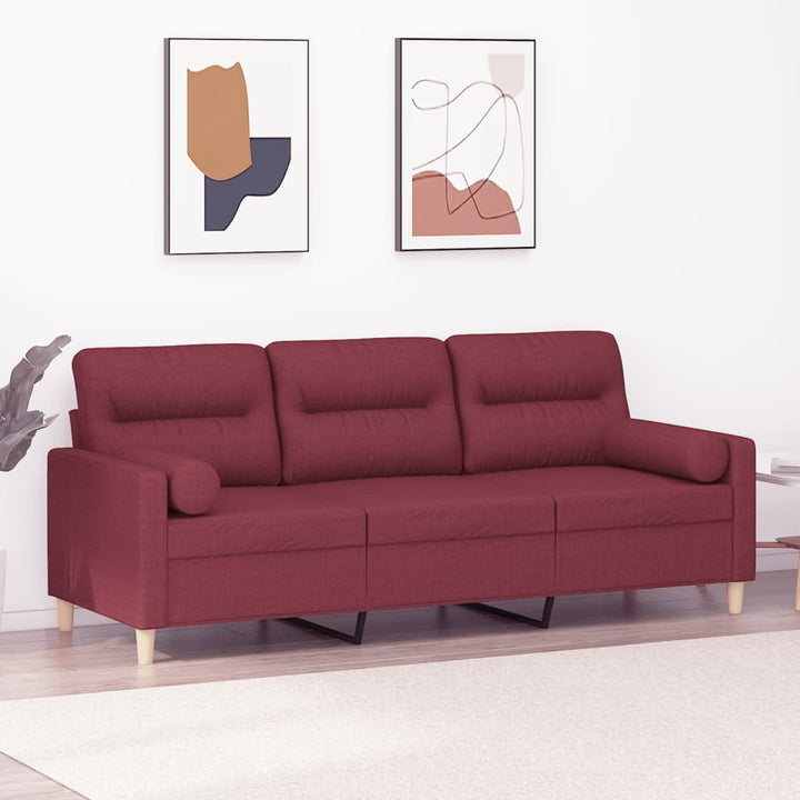 2-Sitzer-Sofa Mit Zierkissen 120 Cm Stoff