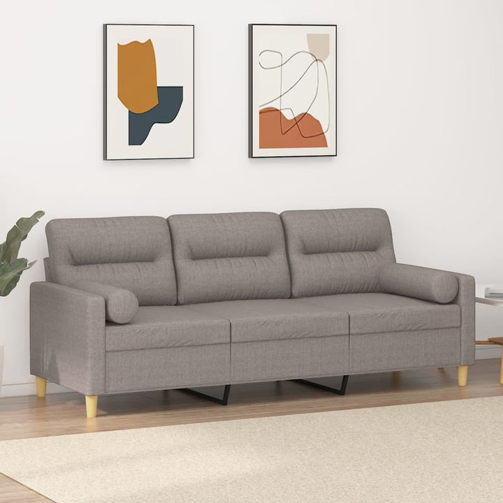 2-Sitzer-Sofa Mit Zierkissen 120 Cm Stoff