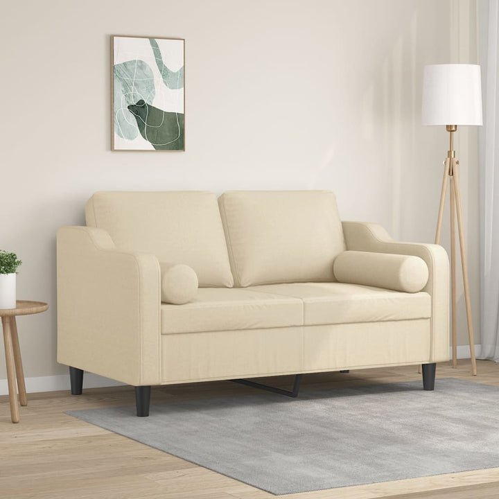 2-Sitzer-Sofa Mit Zierkissen 140 Cm Stoff