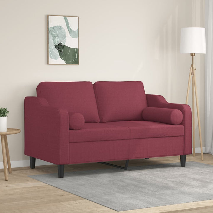 2-Sitzer-Sofa Mit Zierkissen 140 Cm Stoff