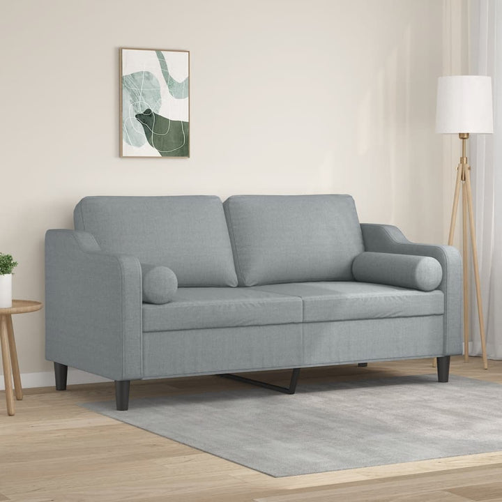 2-Sitzer-Sofa Mit Zierkissen 140 Cm Stoff