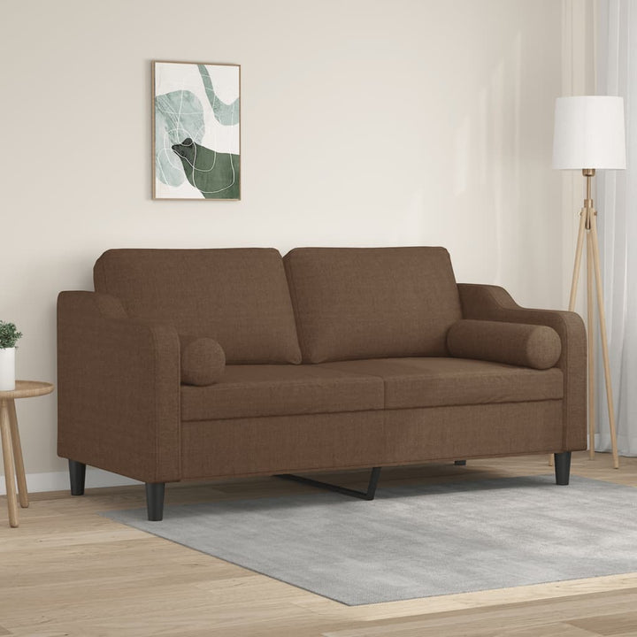 2-Sitzer-Sofa Mit Zierkissen 140 Cm Stoff