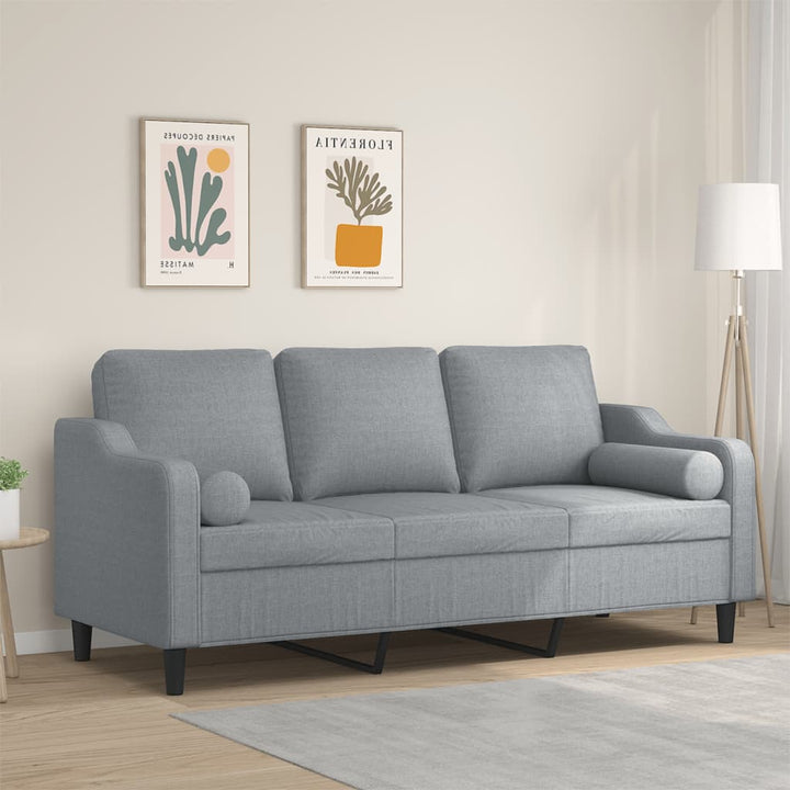 2-Sitzer-Sofa Mit Zierkissen 140 Cm Stoff