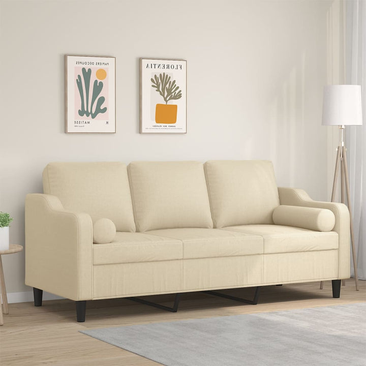 2-Sitzer-Sofa Mit Zierkissen 140 Cm Stoff