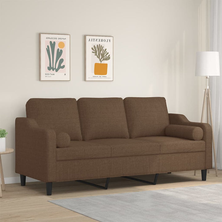 2-Sitzer-Sofa Mit Zierkissen 140 Cm Stoff