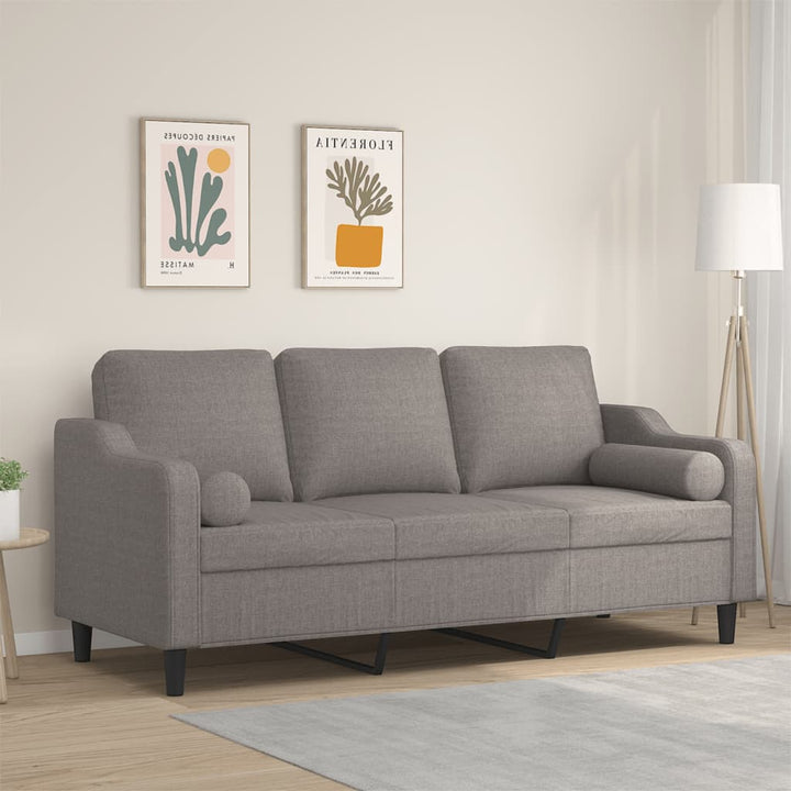 2-Sitzer-Sofa Mit Zierkissen 140 Cm Stoff