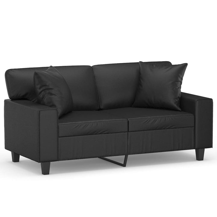 2-Sitzer-Sofa Mit Zierkissen 120 Cm Kunstleder