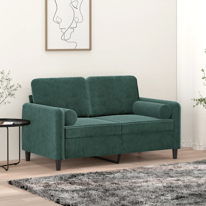 2-Sitzer-Sofa Mit Zierkissen 140 Cm Samt