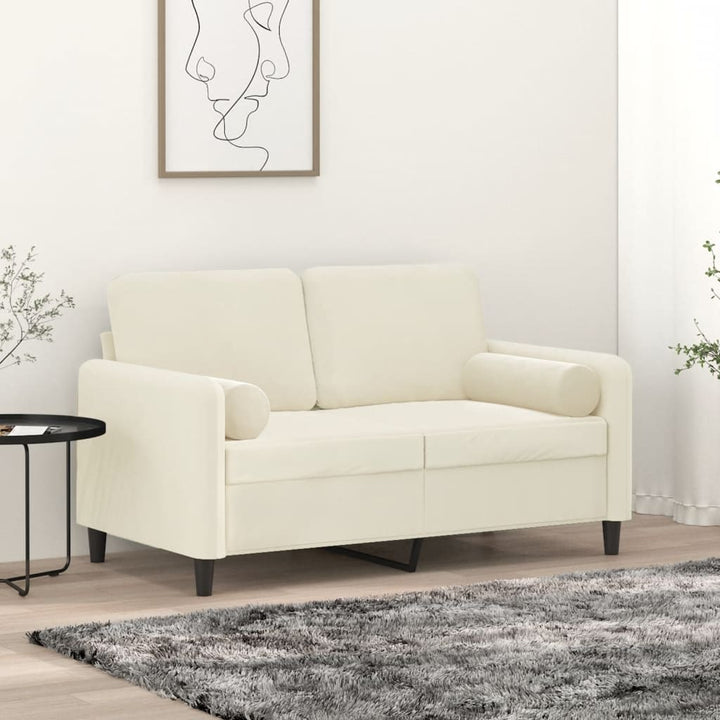 2-Sitzer-Sofa Mit Zierkissen 140 Cm Samt