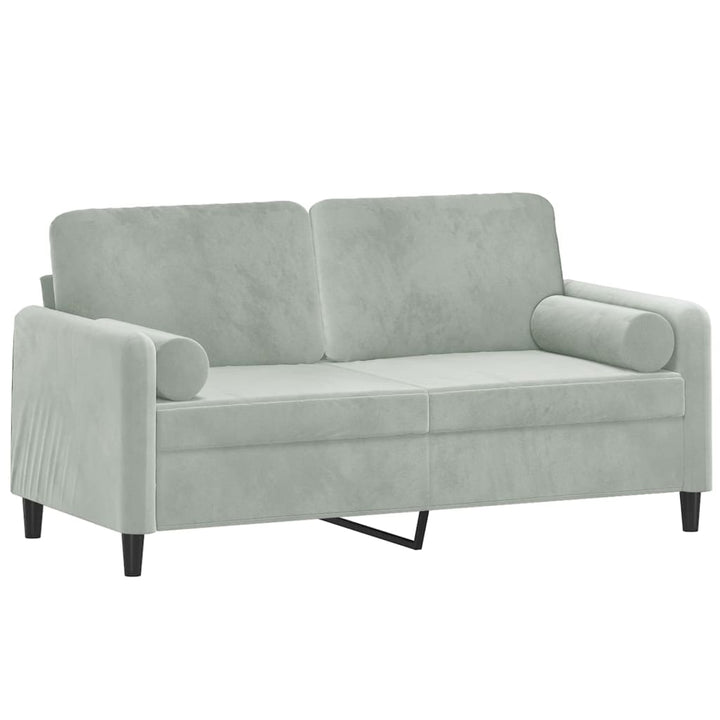 2-Sitzer-Sofa Mit Zierkissen 140 Cm Samt