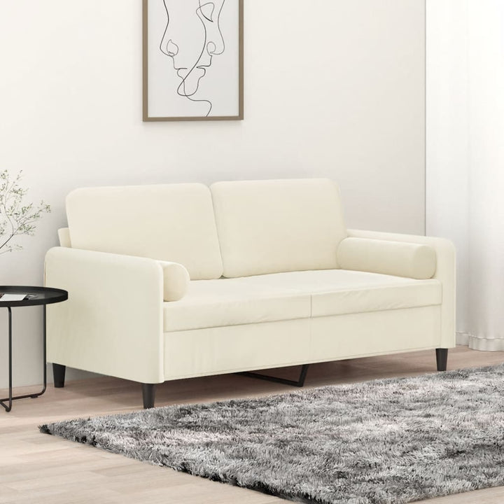 2-Sitzer-Sofa Mit Zierkissen 140 Cm Samt