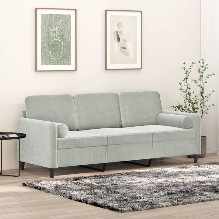 2-Sitzer-Sofa Mit Zierkissen 140 Cm Samt