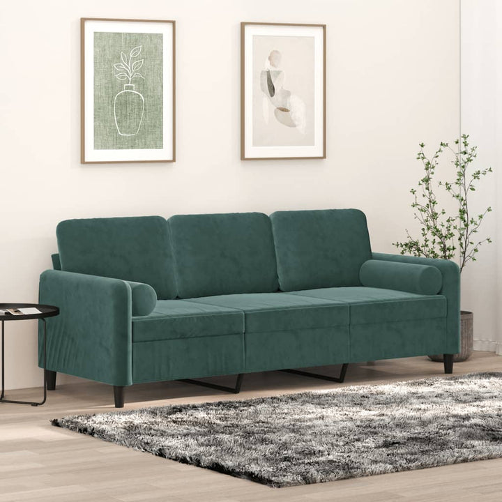 2-Sitzer-Sofa Mit Zierkissen 140 Cm Samt