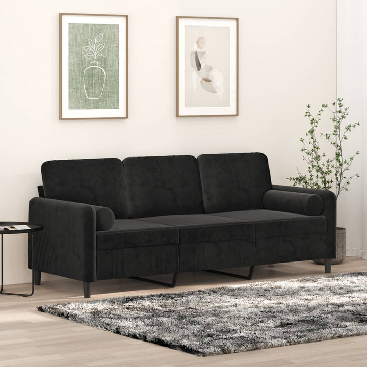 2-Sitzer-Sofa Mit Zierkissen 140 Cm Samt