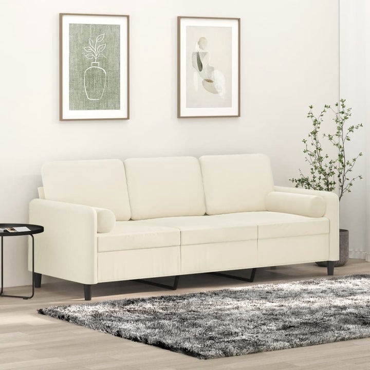 2-Sitzer-Sofa Mit Zierkissen 140 Cm Samt