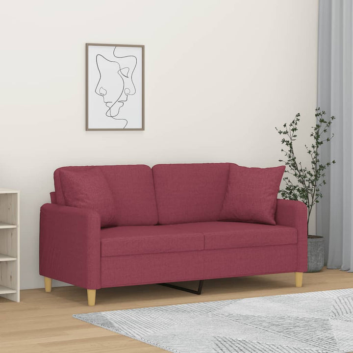 3-Sitzer-Sofa Mit Zierkissen 180 Cm Stoff