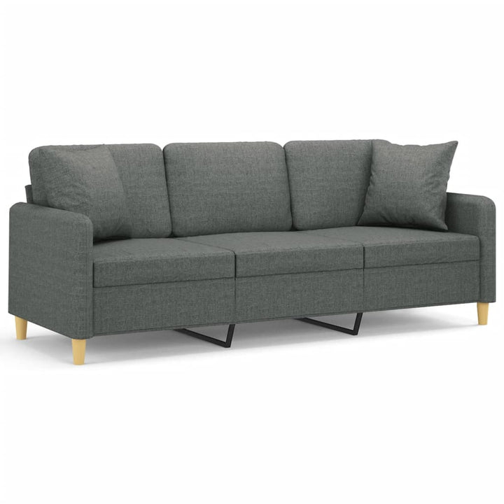 3-Sitzer-Sofa Mit Zierkissen 180 Cm Stoff