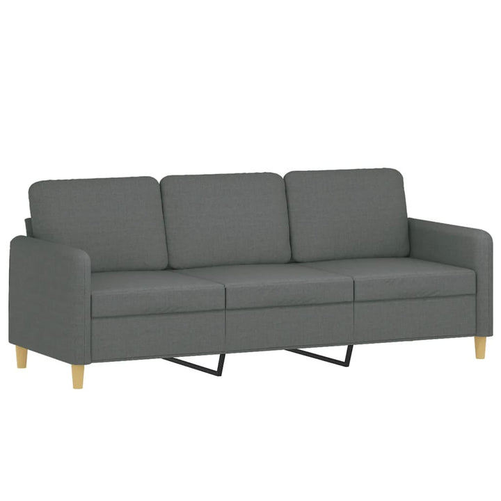 3-Sitzer-Sofa Mit Zierkissen 180 Cm Stoff