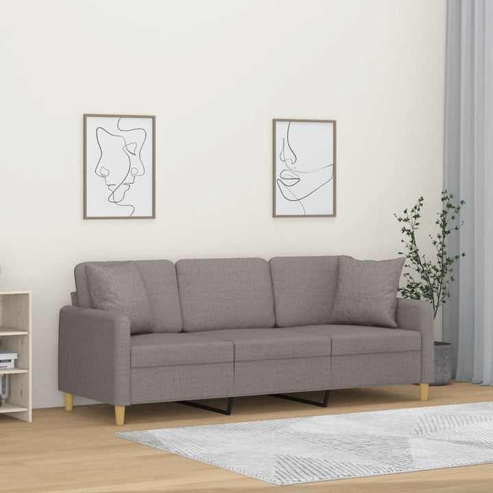 3-Sitzer-Sofa Mit Zierkissen 180 Cm Stoff