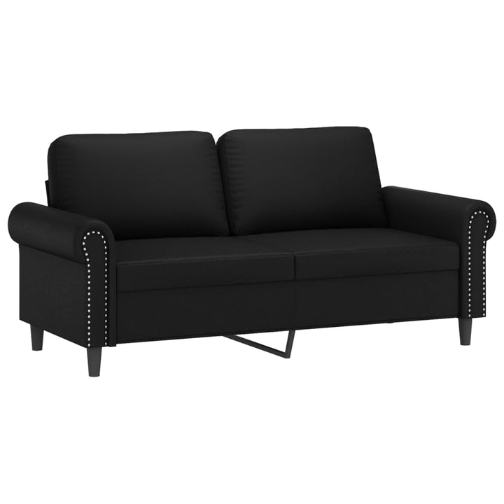 2-Sitzer-Sofa Mit Zierkissen 140 Cm Kunstleder