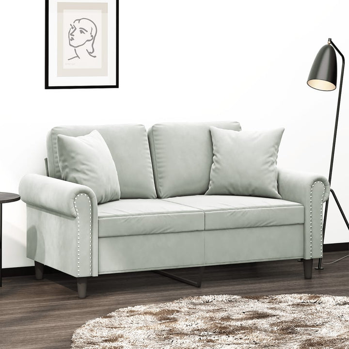 3-Sitzer-Sofa Mit Zierkissen 180 Cm Samt