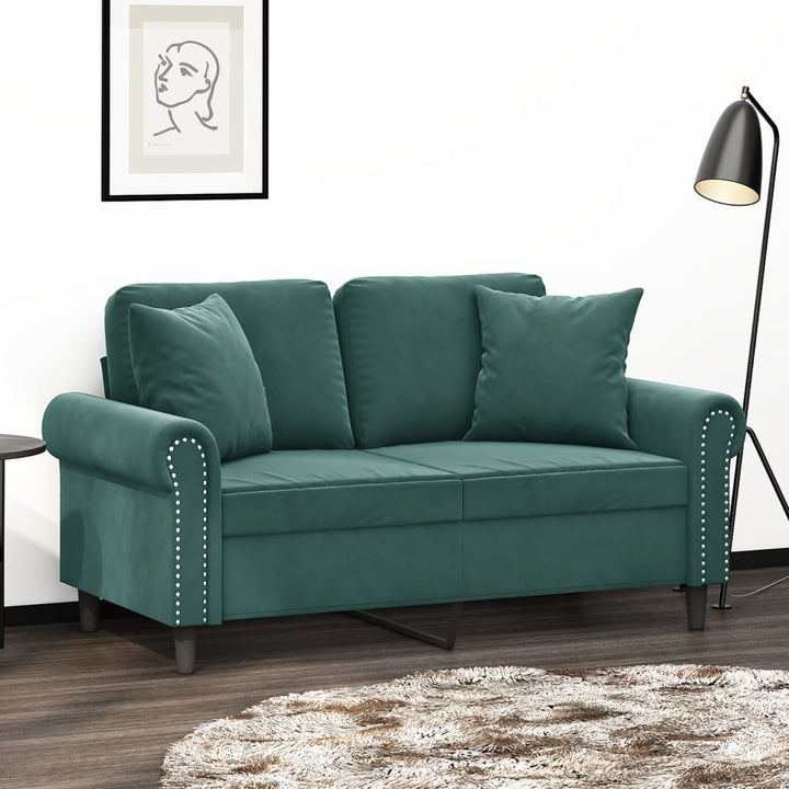 3-Sitzer-Sofa Mit Zierkissen 180 Cm Samt