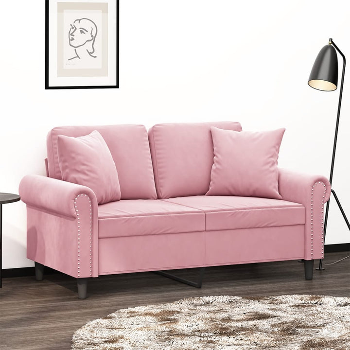 3-Sitzer-Sofa Mit Zierkissen 180 Cm Samt